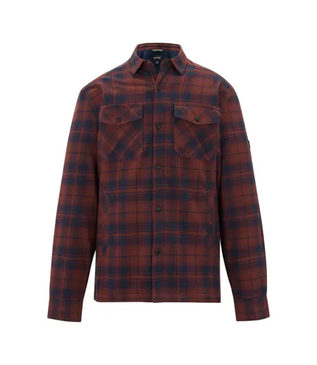 Chemise Motif/style À Carreaux Spennith Shacket Homme Bleu Marine Pourpre Regatta