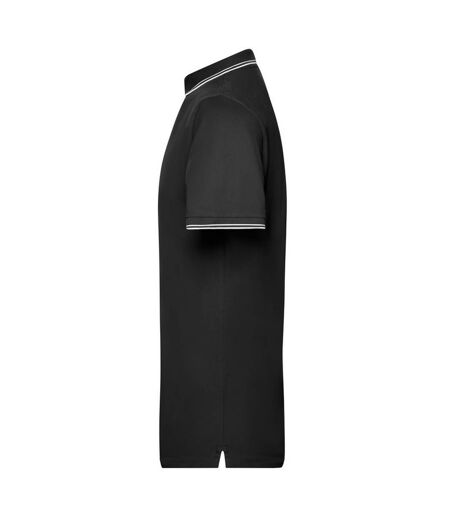 Polo Homme Noir Blanc James And Nicholson