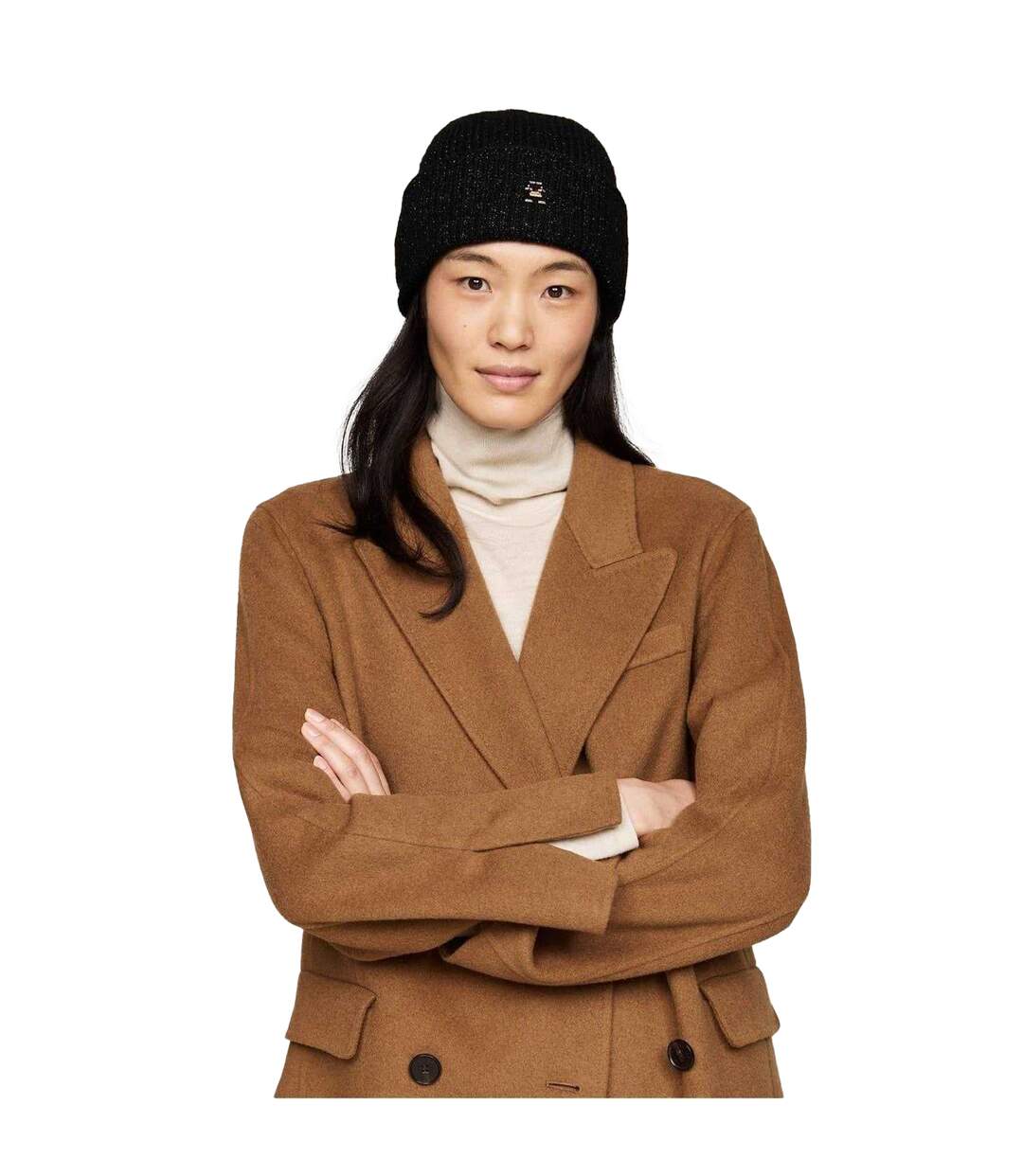 Bonnet Motif/style Scintillant Femme Noir Métallisé Tommy Hilfiger-3