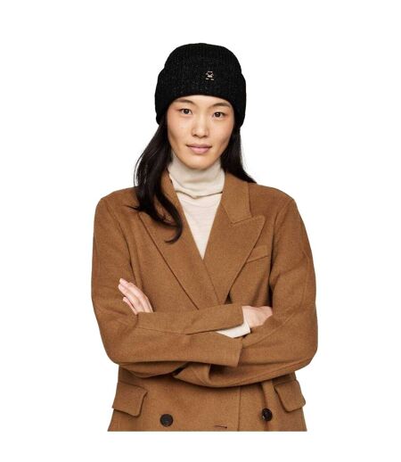 Bonnet Motif/style Scintillant Femme Noir Métallisé Tommy Hilfiger