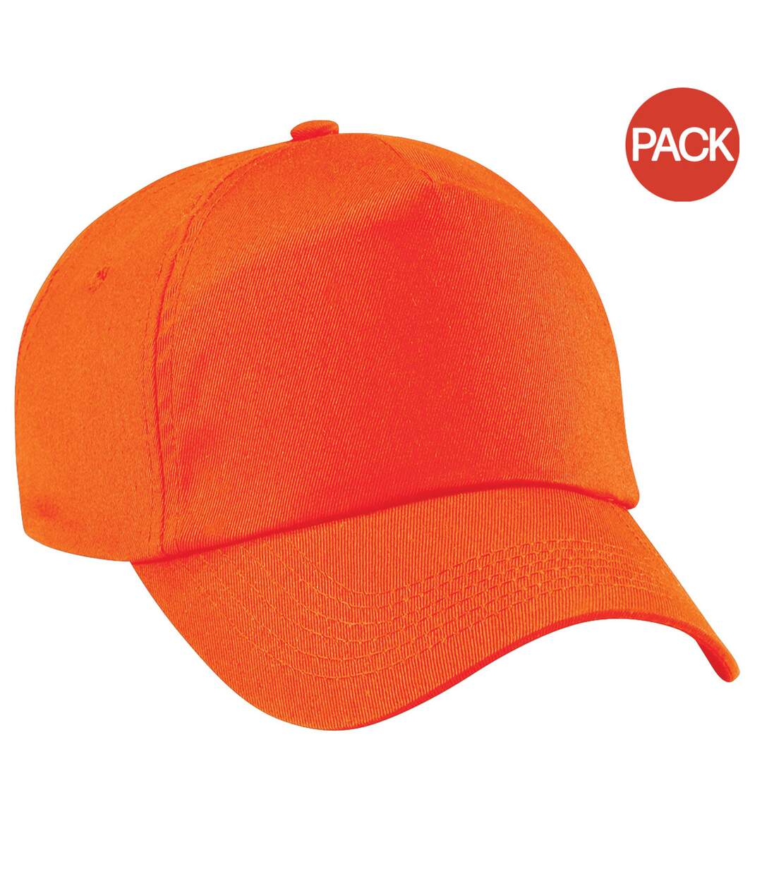 Lot de 2  casquettes de baseball adulte orange Beechfield-1