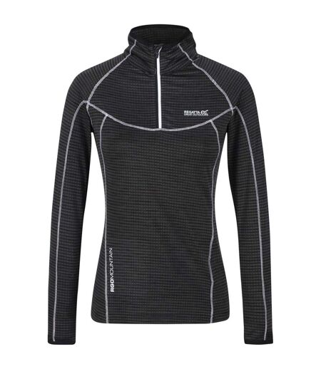 Sweat Cintré À Manches Longues Raglan Et Col Montant Zippé Yonder Femme Noir Regatta