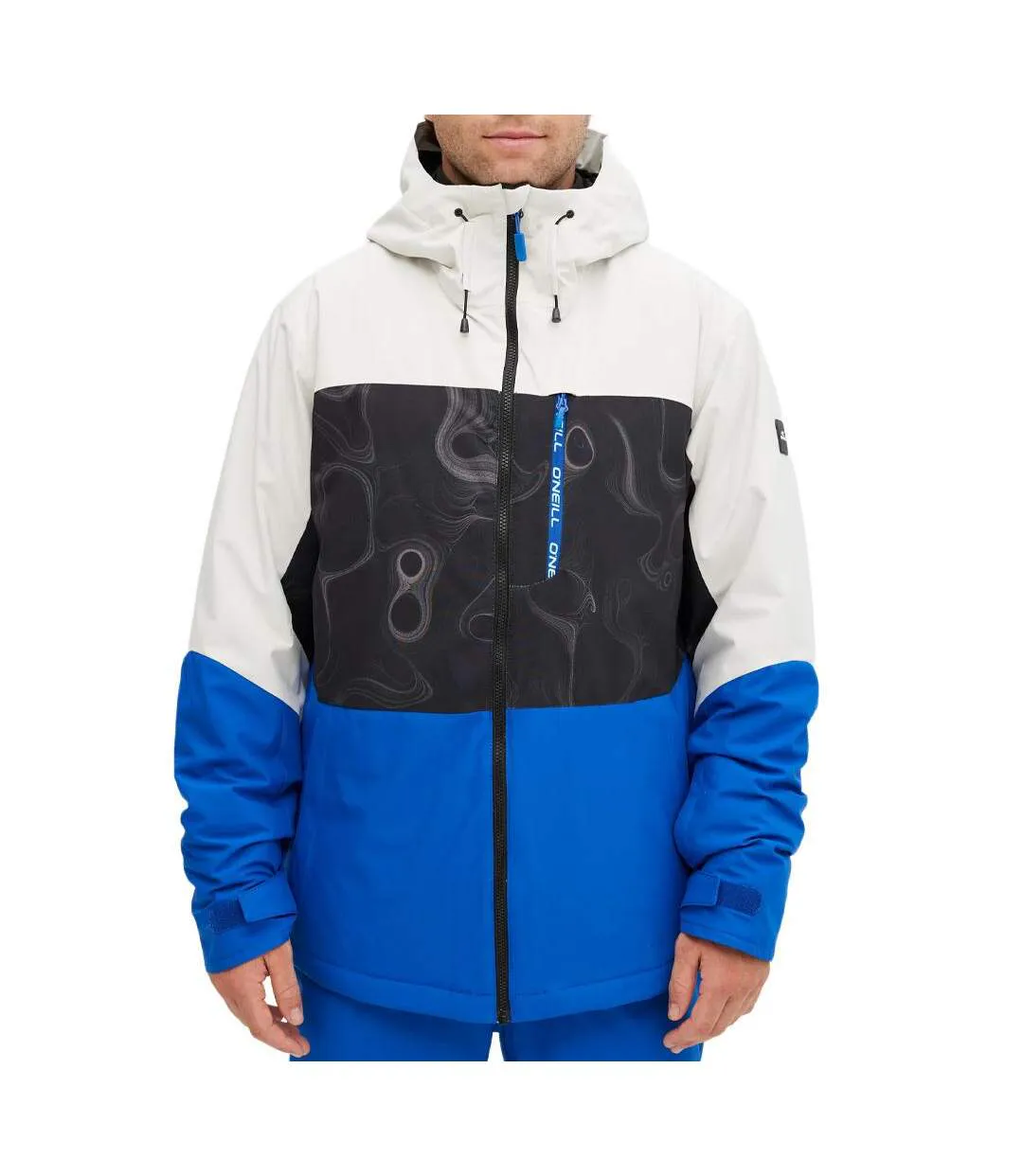 Blouson de ski blanc/noir/bleu homme o'neill carbonite-1