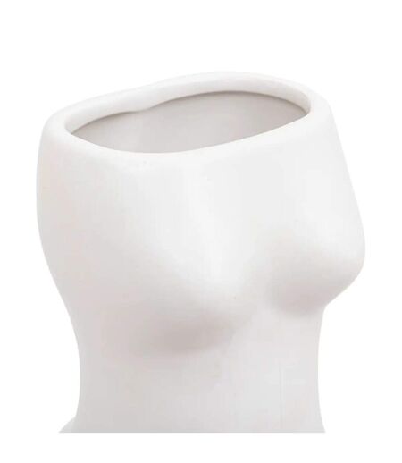 Vase Design Corps Soleya 17cm Blanc