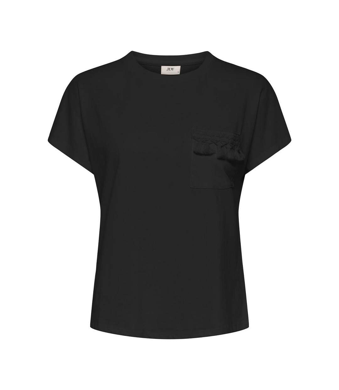 T-Shirt noir femme jdy ilse pocket-1