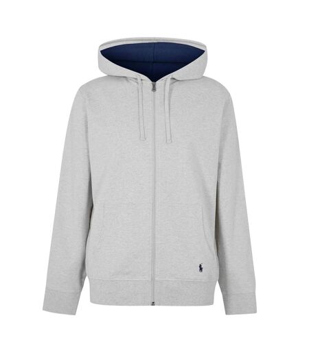 Veste À Capuche Motif/style Logo Brodé Polo Homme Gris Chiné Ralph Lauren