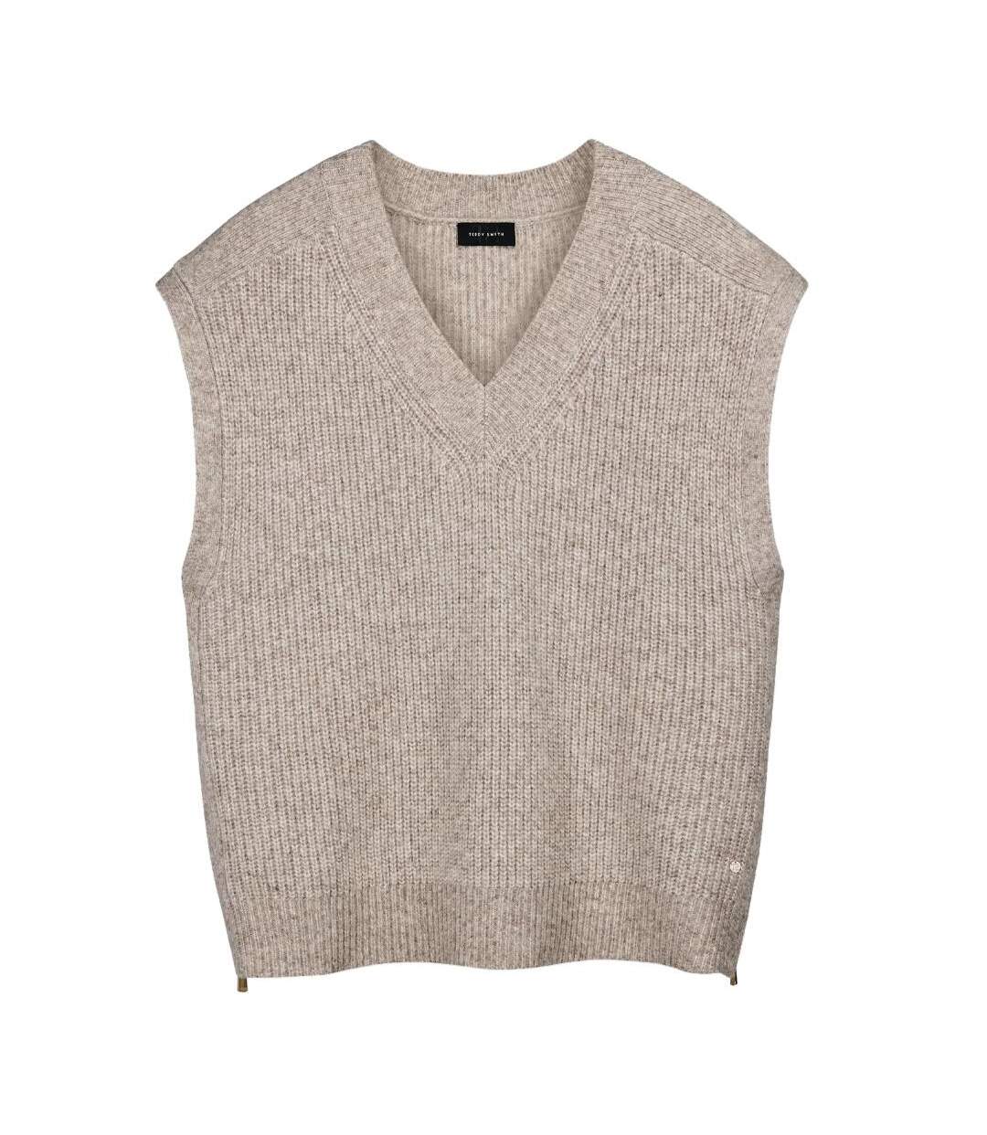 Pull beige femme teddy smith milo-1