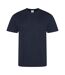 Just Cool Mens Performance Plain T-Shirt (French Navy)