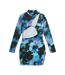 Robe Courte Slinky Femme Bleu Missy Empire-2