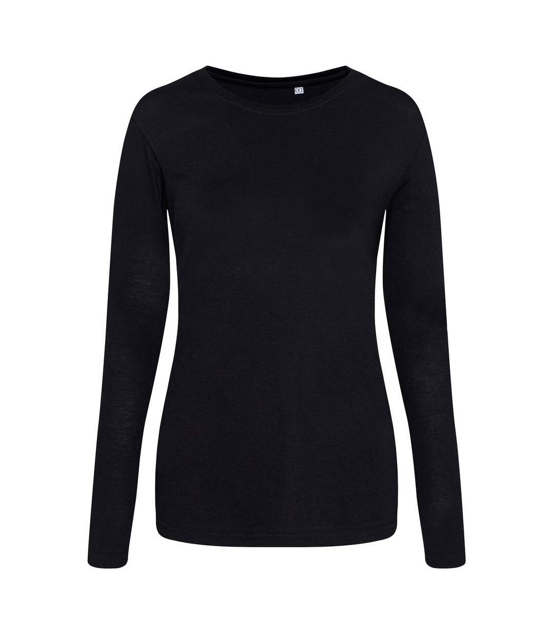 Womens/ladies triblend long-sleeved t-shirt solid black Awdis-1