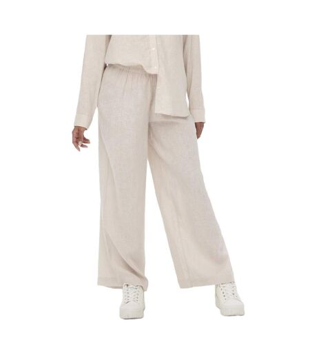 Pantalon fluide beige femme only tokyo - l