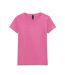 T-shirt Femme Violet Fuchsia Gildan-2