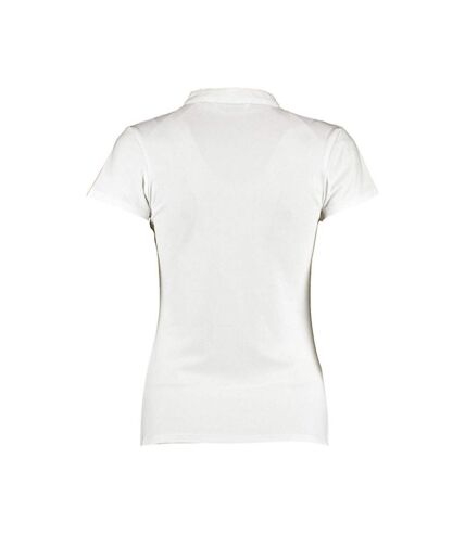 Kustom Kit Ladies Corporate Short Sleeve V-Neck Mandarin Collar Top (White) - UTBC638