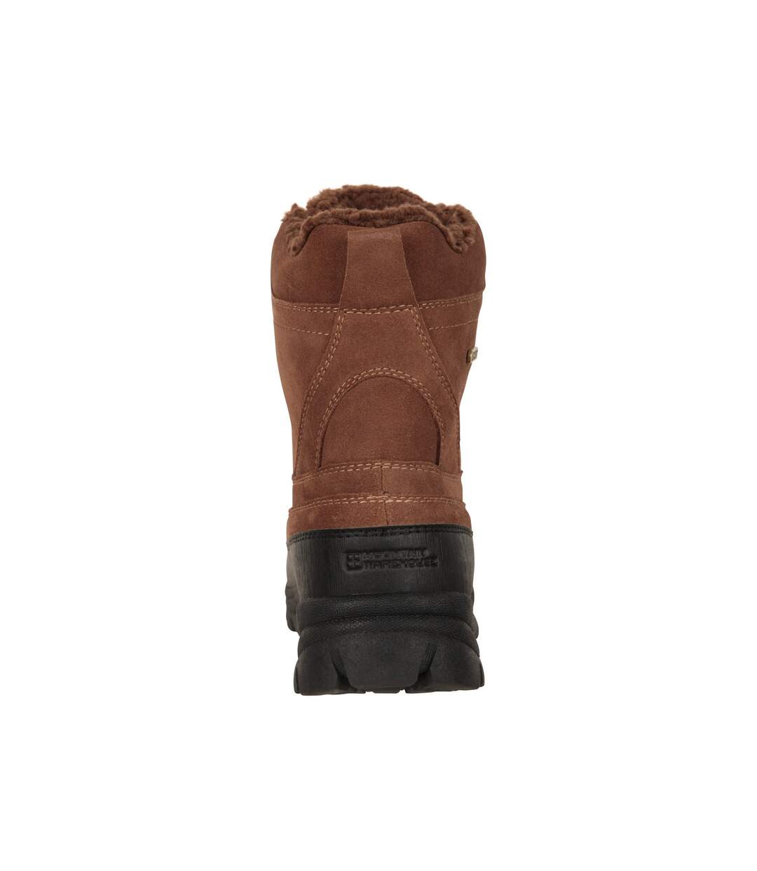 Mens stowe leather waterproof thermal snow boots brown Mountain Warehouse-2