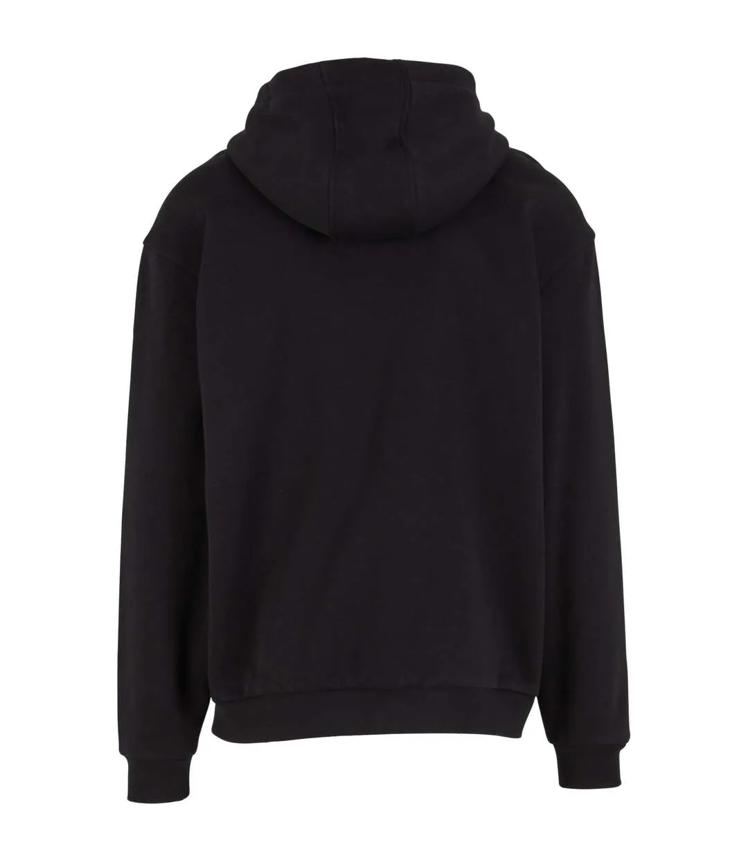 Mens Loose Full Zip Hoodie Black Build Your Brand-2