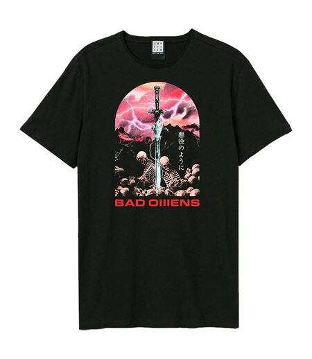 T-shirt Motif/style Mauvais Présages Fantasy Sword Adulte Noir Amplified