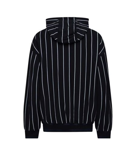 Sweat À Capuche Manches Longues Motif/style Fines Rayures Homme Bleu Foncé Boss