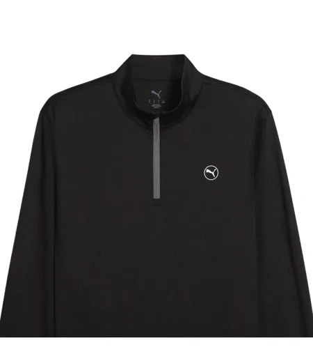 Mens Pure 2.0 Textured Jumper Black Puma