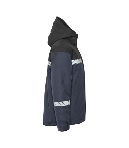 Mens Progression High-vis Padded Soft Shell Jacket Navy Black Projob