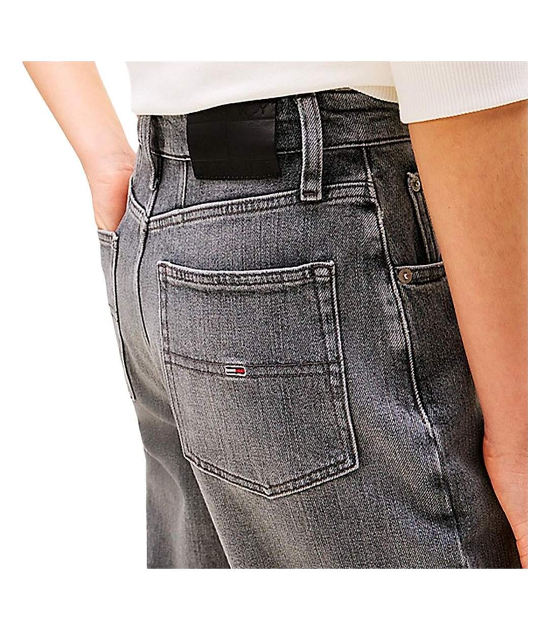 Jean mom fuselé gris femme tommy hilfiger dw0dw20648-3