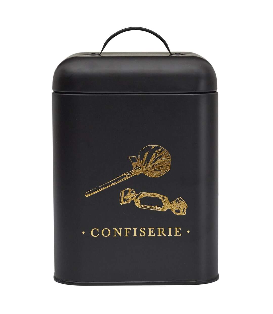 Boîte à Confiserie en Métal Lounge 22cm Noir-2