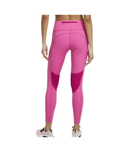 Legging Rose Femme Nike Fast Tight - L