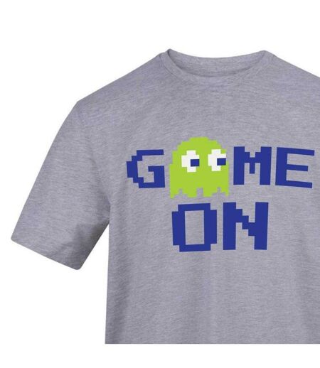 T-shirt Motif/style Pixel Game On Adulte Gris AWD