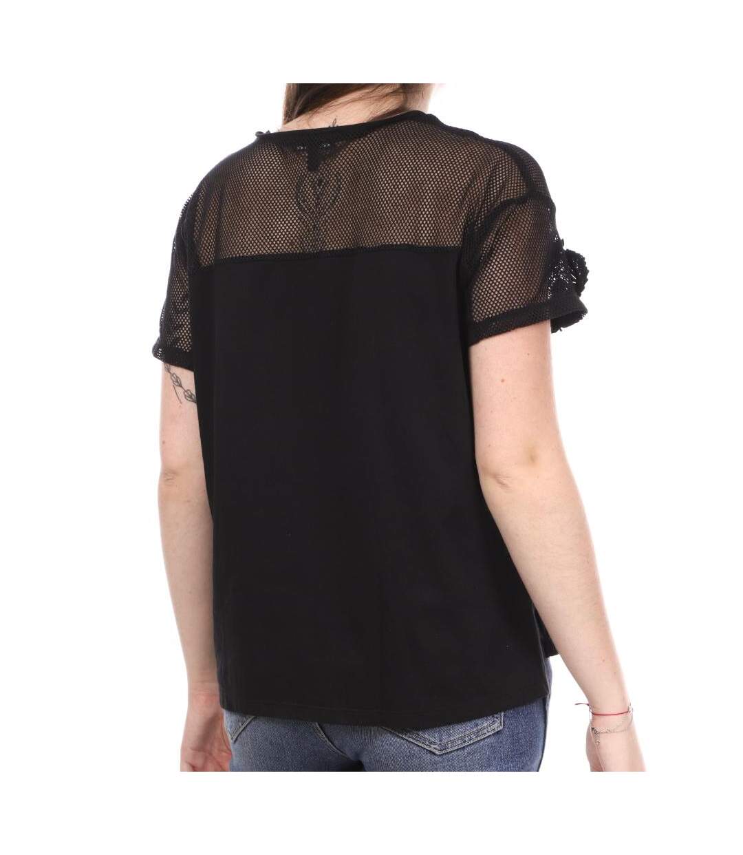 T-shirt Noir Femme Teddy Smith Tulco - M-2