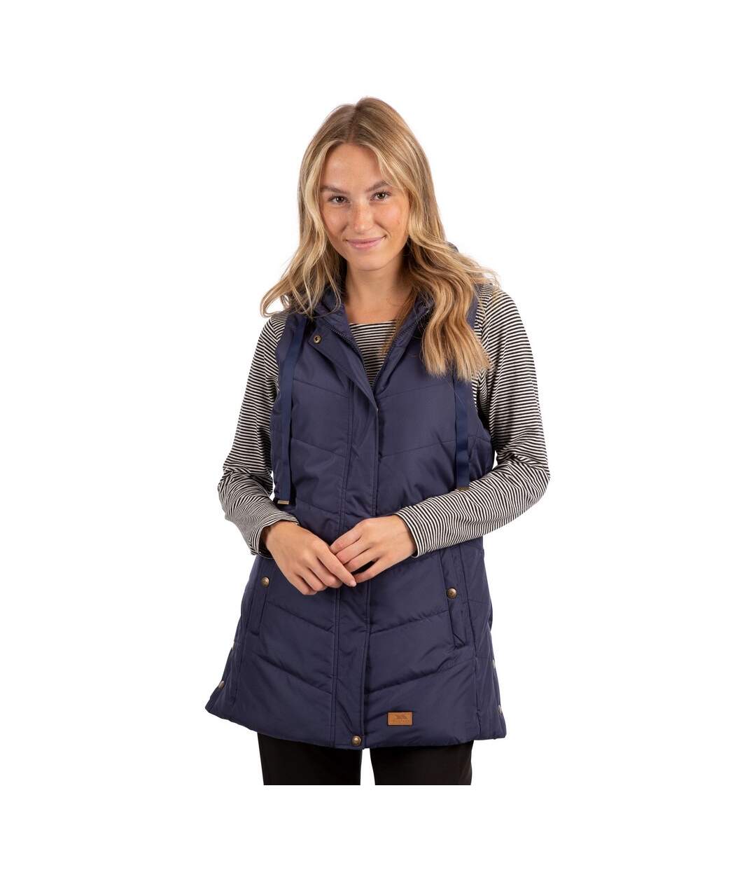 Womens/ladies Juniper Padded Gilet Navy Trespass-1