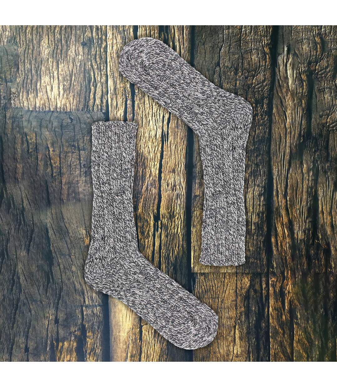 3 Pack Mens Warm Ribbed Knitted Wool Work Boot Socks-5