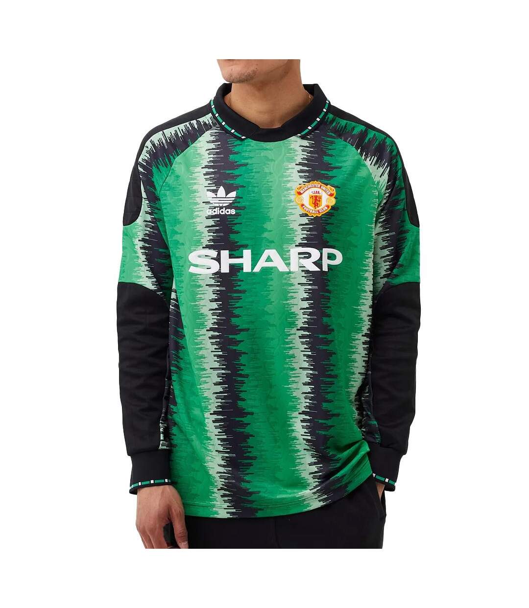 Manchester United 90 Goalkeeper Maillot Vert Homme Adidas - L-1