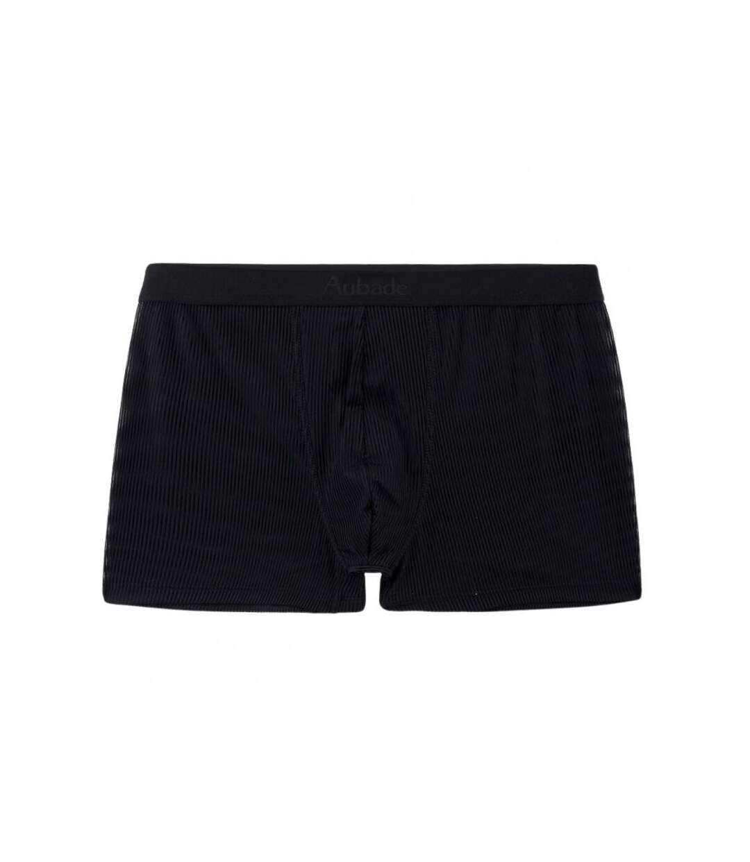 AUBADEMEN Boxer Homme Microfibre STRIPES Noir