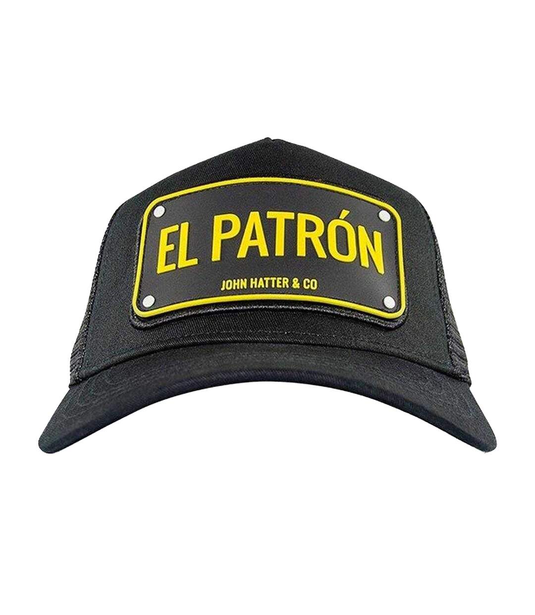 Mens El Parton Logo Snapback Cap Black John Hatter-3