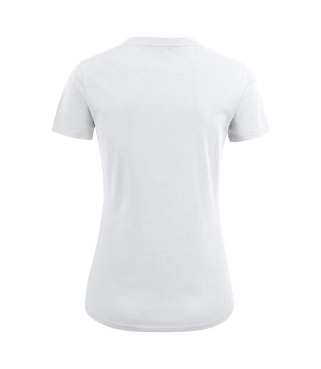 Womens/ladies American U T-shirt White Harvest