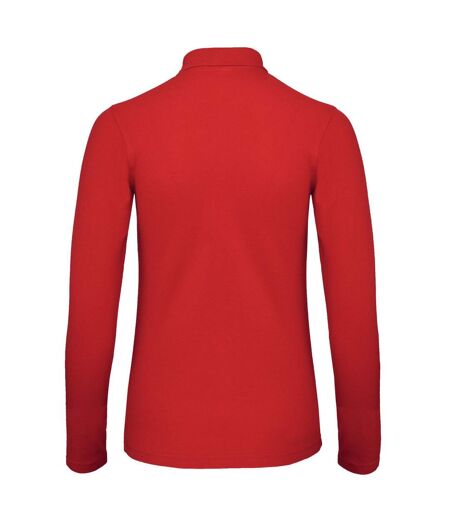 Polo Manches Longues Id.001 Femme Rouge B&C