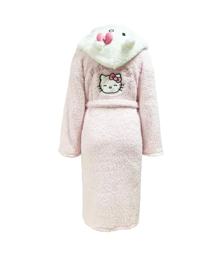 Robe De Chambre Motif/style Oreilles 3d Femme Rose Blanc Hello Kitty