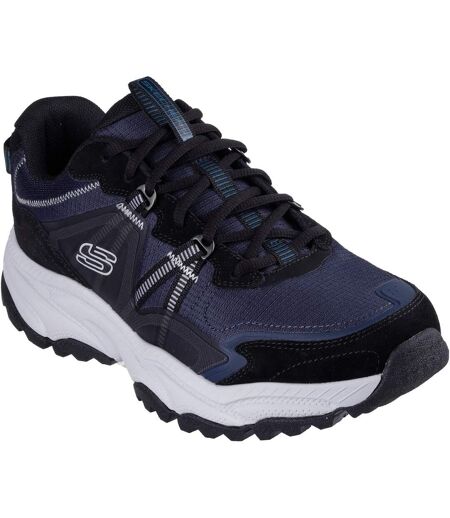 Mens Vigor At Richwood Leather Trainers Navy Grey Skechers