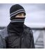 Mens Hi Vis Reflective Fleece Lined Thermal Winter Hat with Drop Neck-4
