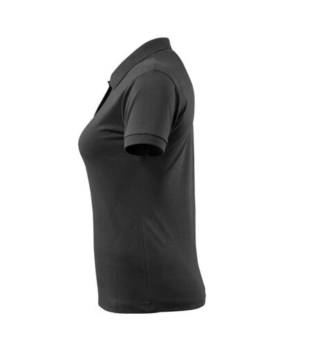 Womens/ladies Grasse Crossover Polo Shirt Black Mascot