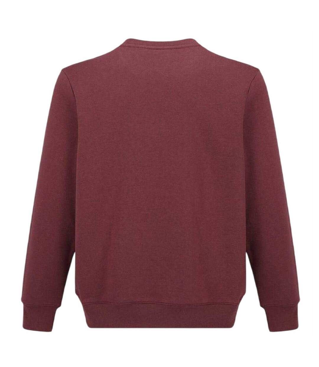 Mens Fleece Crew Neck Sweatshirt Burgundy Slazenger-2