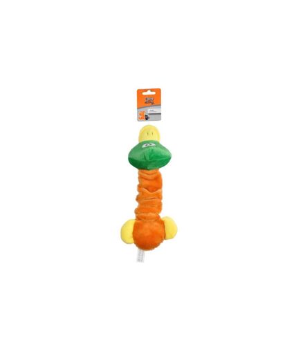 Peluche pour Chien Oiseau 30cm Vert & Orange