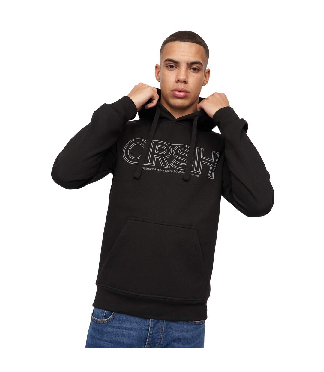 Sweat à capuche kendrick homme noir Crosshatch-3