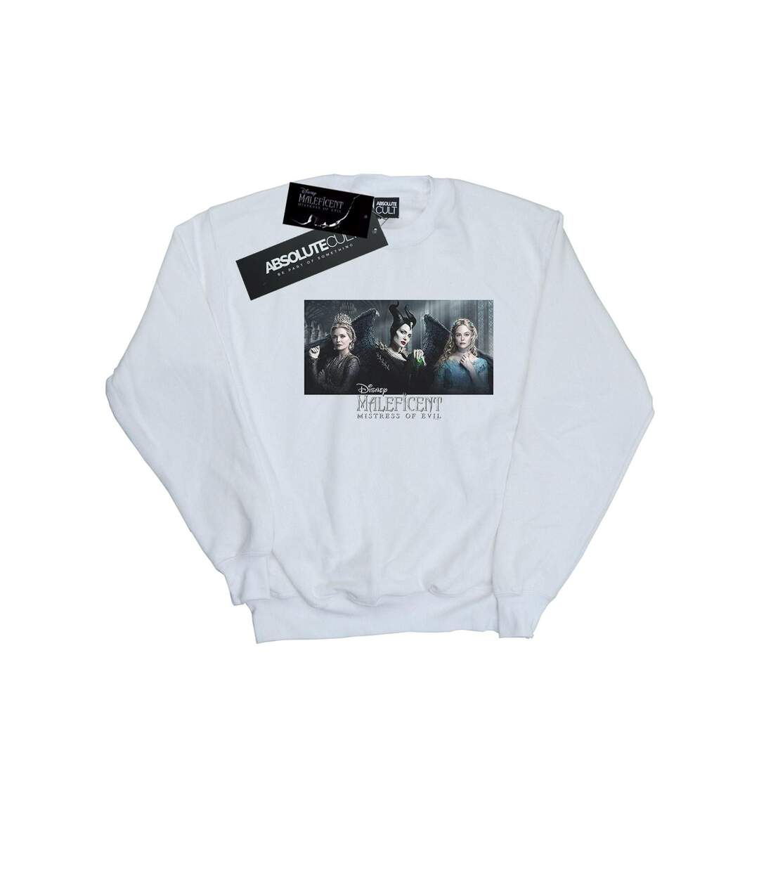 Disney Sweatshirt Womens/Ladies Maleficent Mistress Of Evil Character Poster (Blanc) - UTBI26411-1