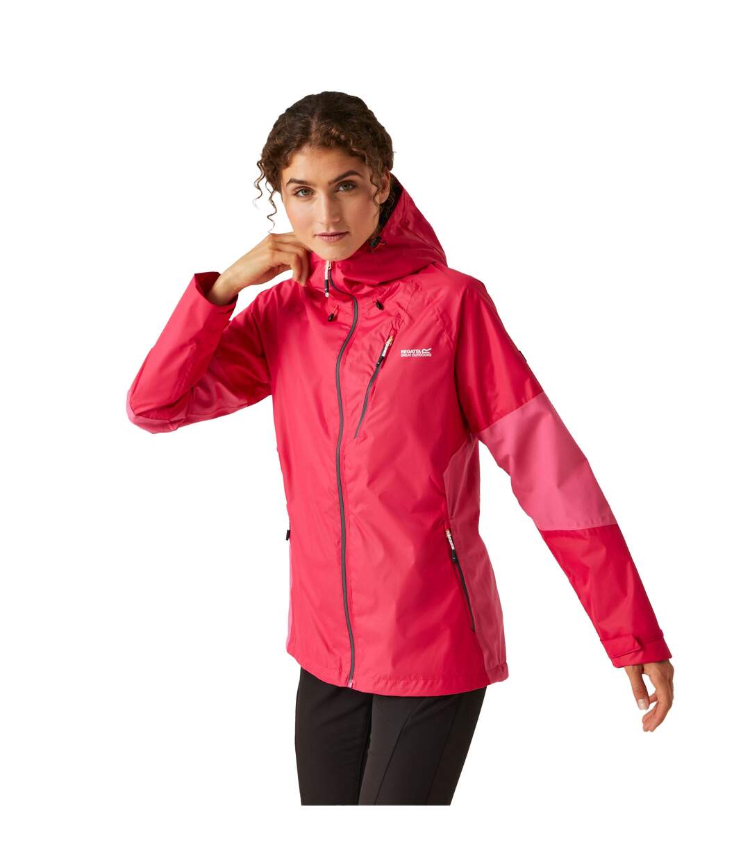 Veste imperméable highton femme rose fluo / flamant rose Regatta-4