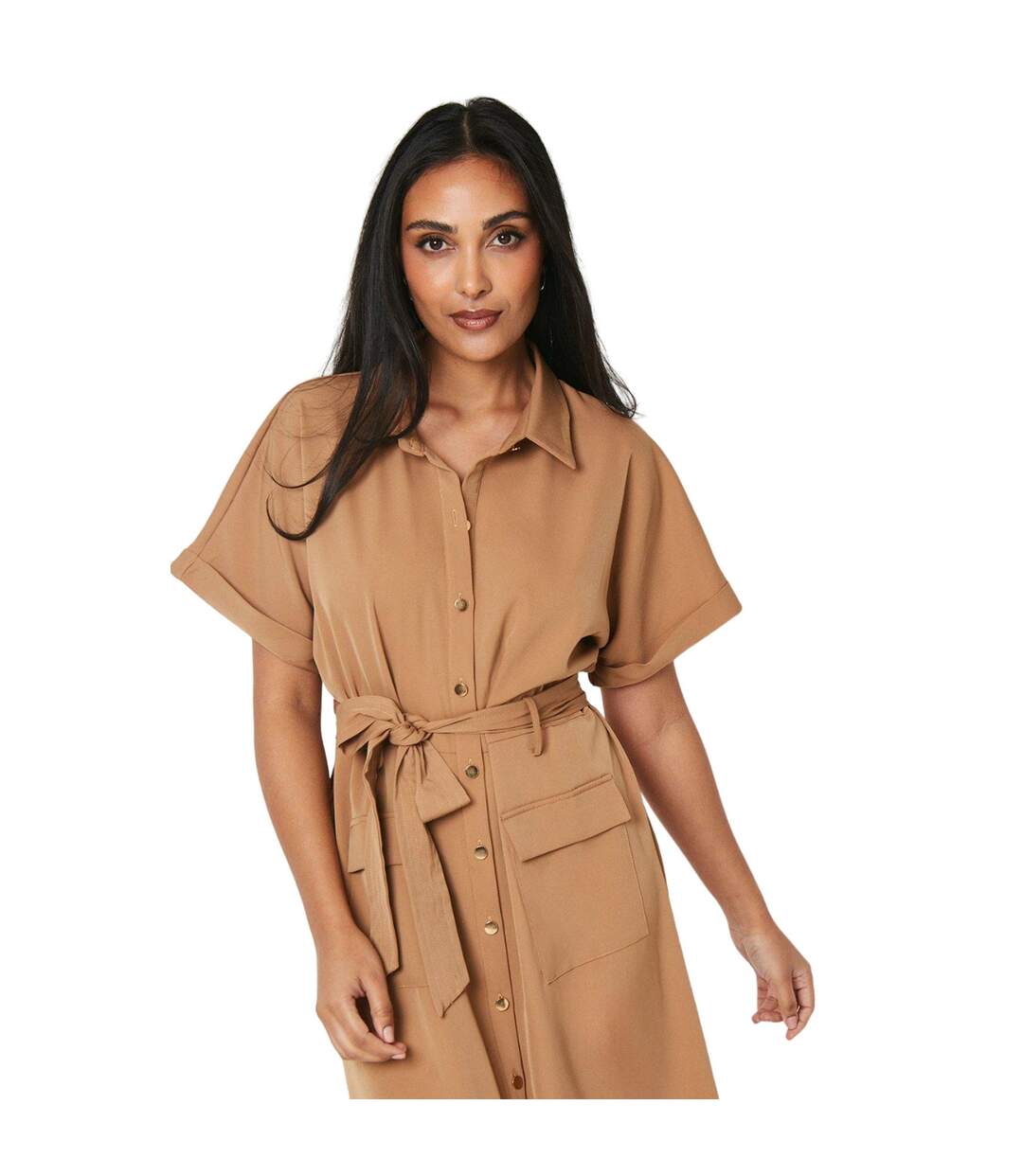 Robe chemisier femme brun-beige Principles