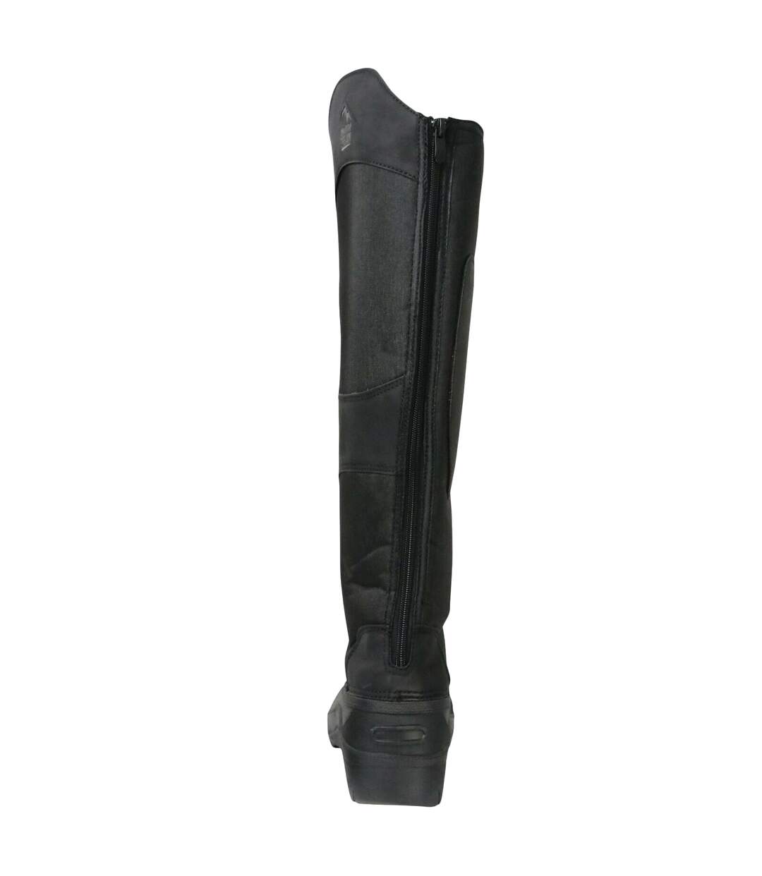 Womens/ladies mont maudit leather long riding boots black/grey Hy-2