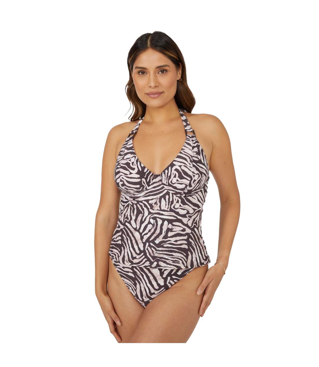 Haut de tankini femme noir / blanc Gorgeous-1