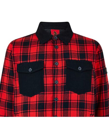 Surchemise Motif/style Motif Écossais Valley Homme Noir Rouge Luke