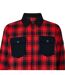 Surchemise Motif/style Motif Écossais Valley Homme Noir Rouge Luke-3