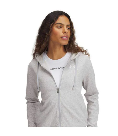 Veste À Capuche Manches Longues Rival Terry Femme Gris Under Armour